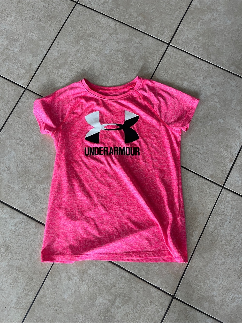 Under Armour Hot Pink Short Sleeve Logo Tee